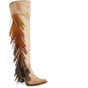 LANE BOOTS FRINGE OVER THE KNEE